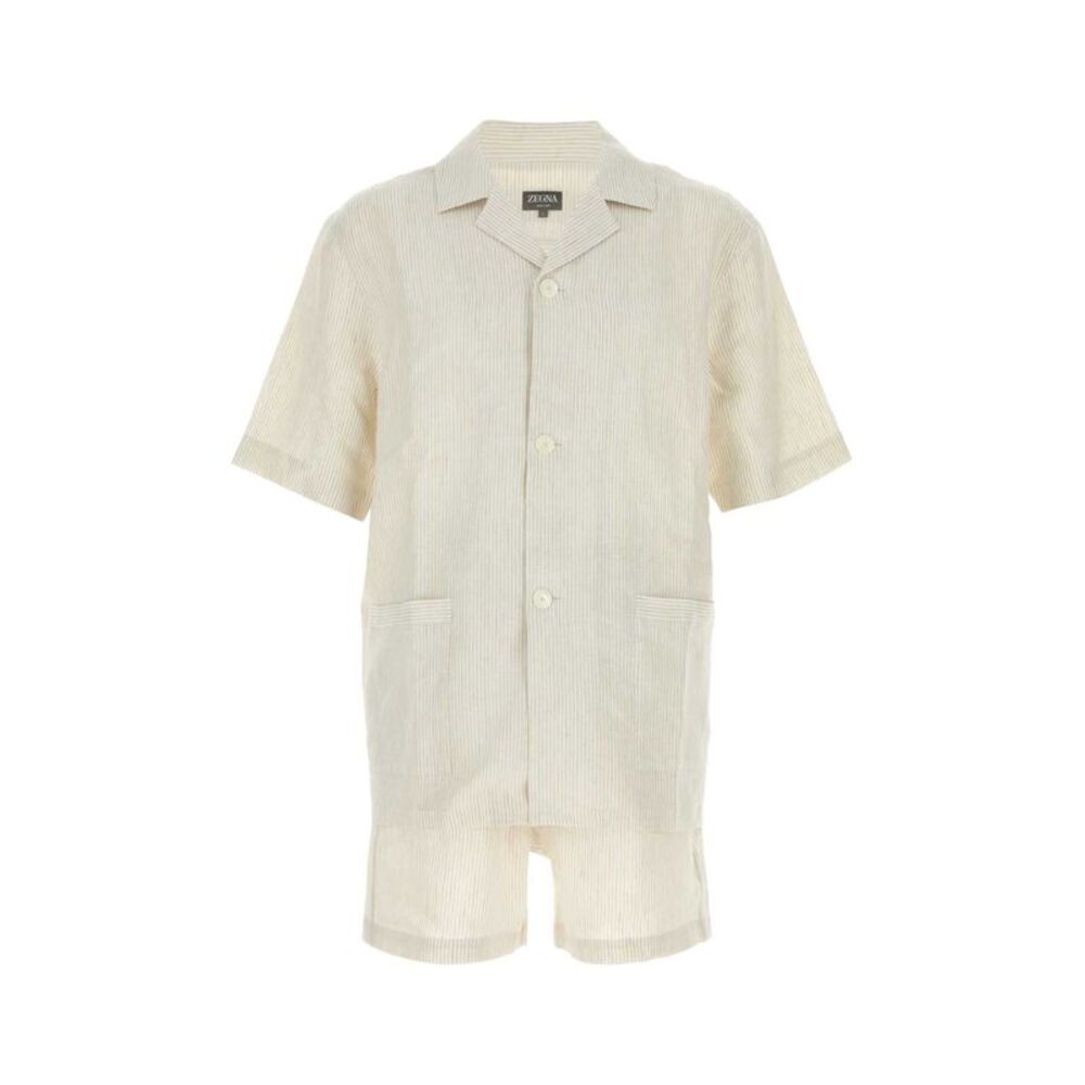 Zegna Men Embroidered Linen Pyjama